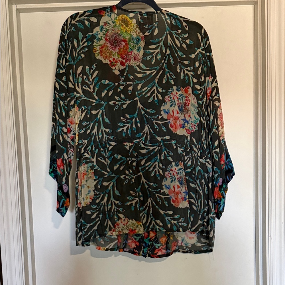 Johnny Was Multicolor Floral Blouse - Picture 3 of 3